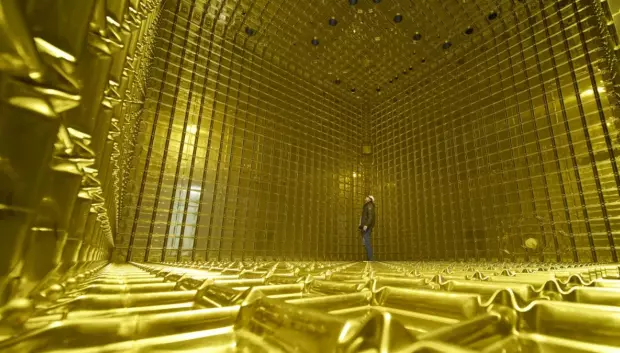 Imagen de un prototipo de detector de neutrinos del CERN