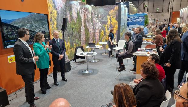 Un momento de la presentación de los Geoparques