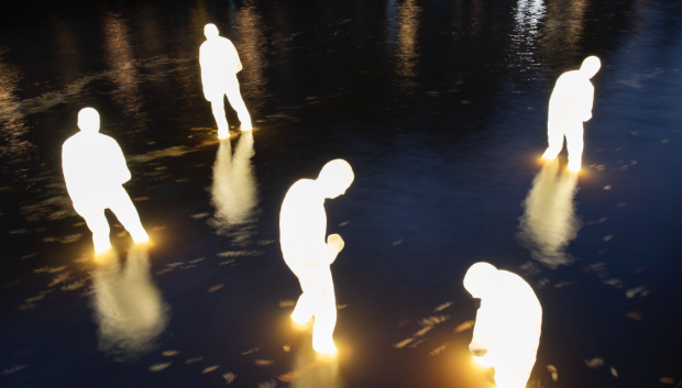 «Artificial Humans», Fuente de la Plaza de la Seo
