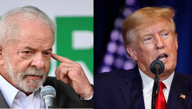 El presidente de Brasil Luiz Inácio Lula da Silva y el presidente de EE.UU. Donald Trump