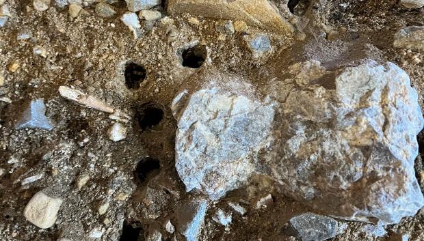 Sedimento de la cueva de El Mirón en Ramales de la Victoria