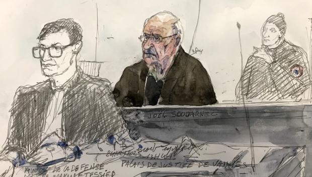 Ilustración del juicio a Joel Le Scouarnec