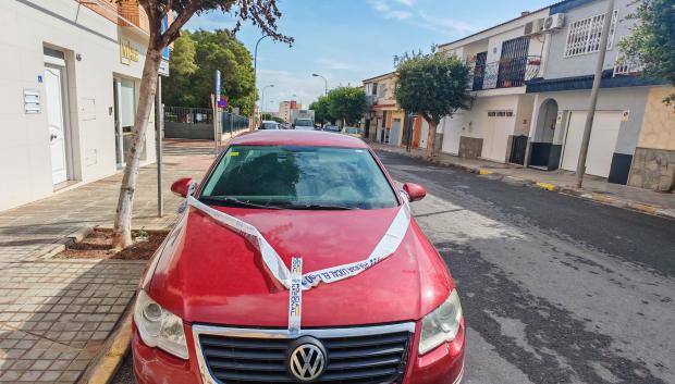 Vehículo incautado de uno de los fallecidos de un tiroteo en plena calle Francisco Ayala de la localidad almeriense de El Ejido