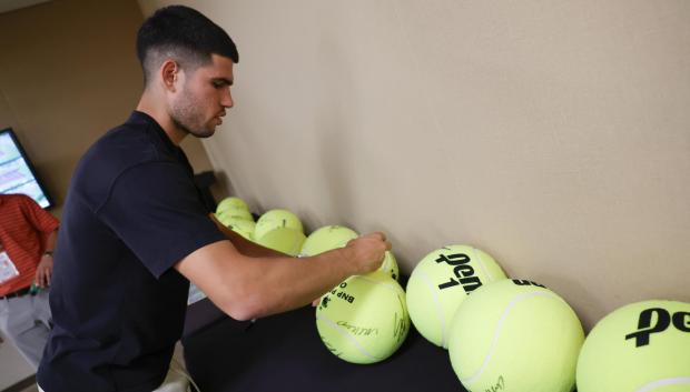 Carlos Alcaraz, en un evento promocional de Indian Wells