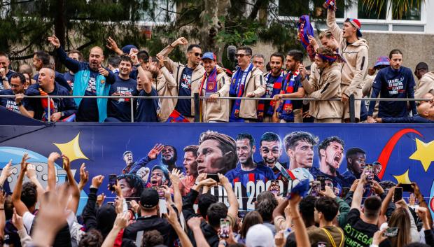 El Barcelona celebra la Liga de 2023