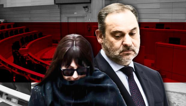 Montaje de Jessica Rodríguez y el ex ministro José Luis Ábalos