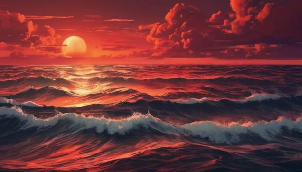 Representación de la vista probable de un mundo Hyceano