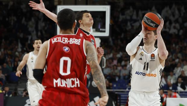 El alero croata del Real Madrid Mario Hezonja fue el mejor del encuentro