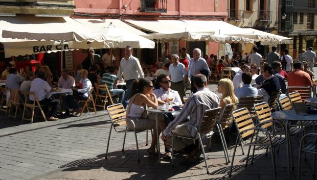 El Barrio Húmedo de León, donde destaca el gran número de bares que hay