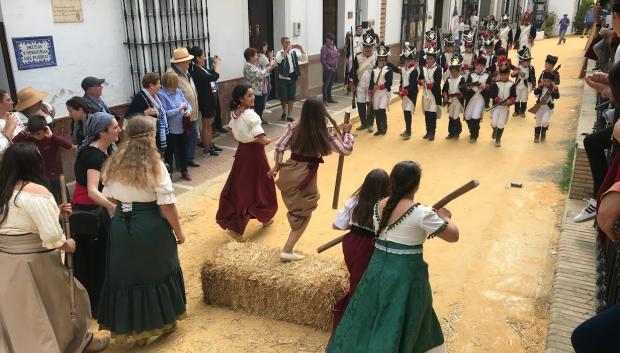 Recreación de los enfrentamientos