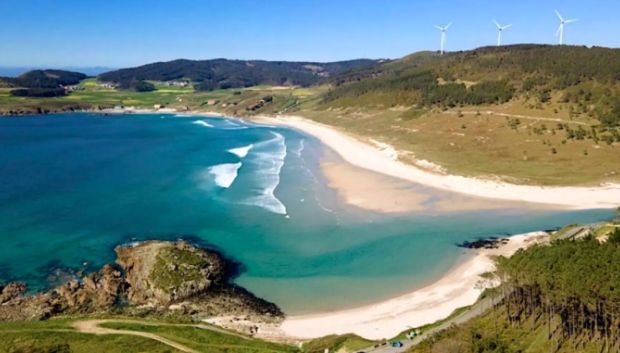 Playa de Lires y Nemiña en la Ría de Lires