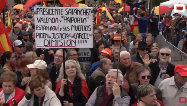 Pancarta que puede verse en la manifestación