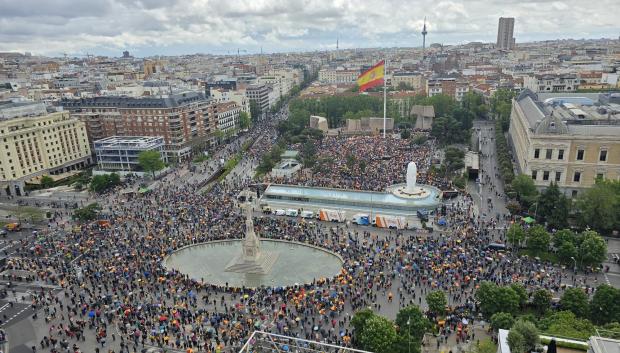 Vista aérea de la Plaza de Colón