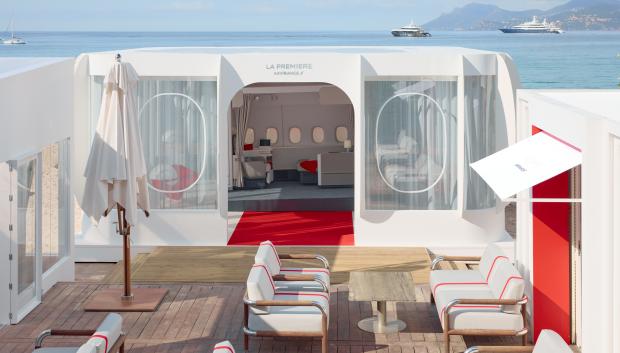 La playa de Air France en Cannes.