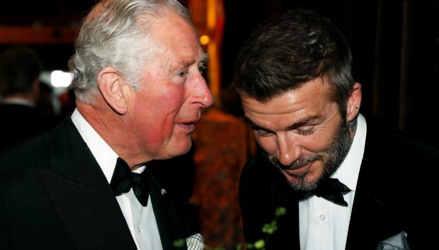 Prince Charles con David Beckham