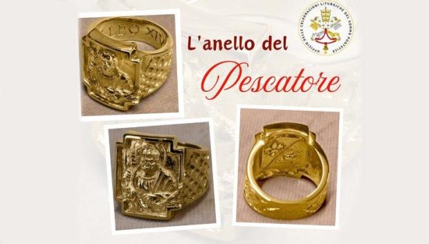 Anillo del pescador del Papa León XIV