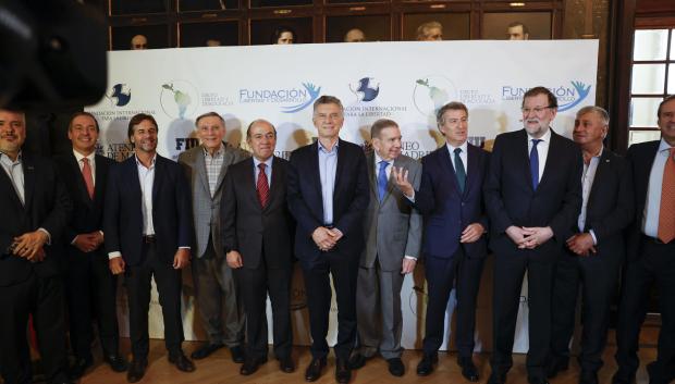 Varios de los líderes mundiales presentes en el foro
