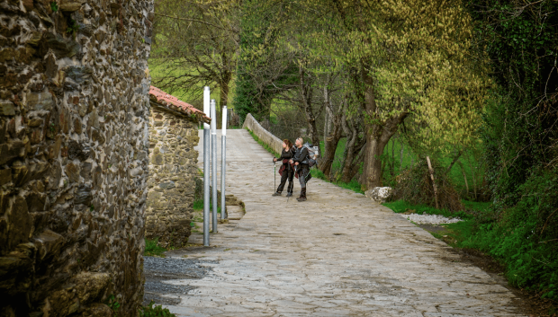 Peregrinos del Camino de Santiago.