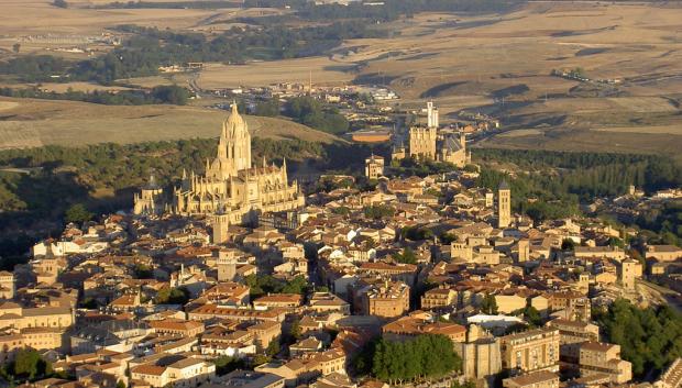 Vista aérea de Segovia.