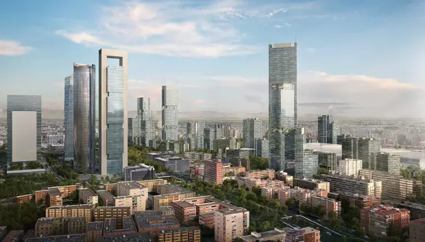 Imagen del skyline de Madrid Nuevo Norte