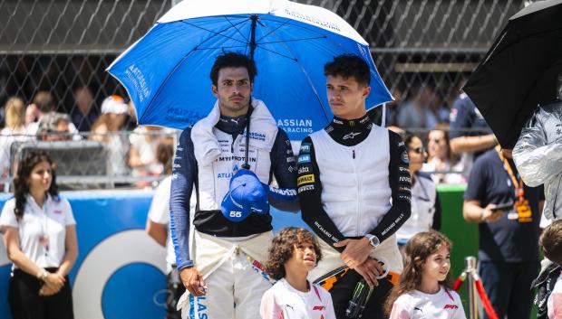 Carlos Sainz y Lando Norris en Barcelona