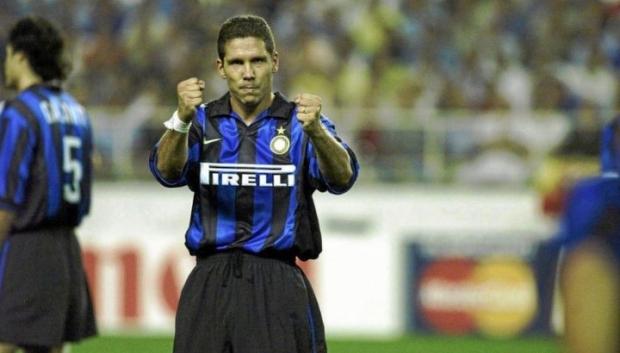 Simeone en su etapa como jugador del Inter de Milán