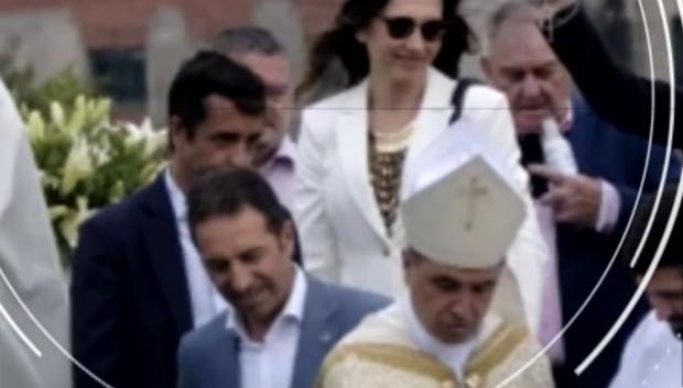 Paloma Lago y Alfonso Villares, en la procesión de la Virgen del Carmen, en Ferrol