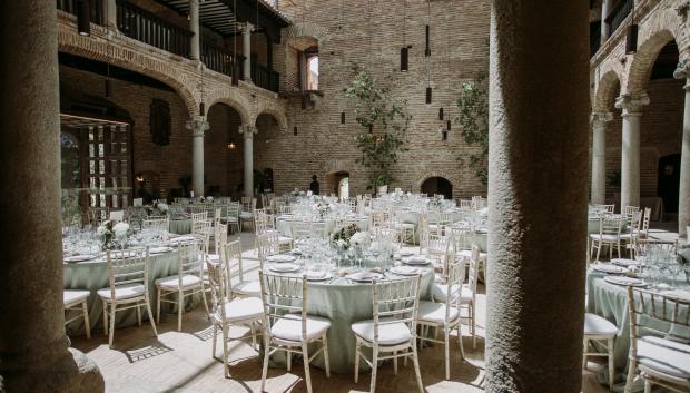 Interior del castillo de Batres, donde se casó la pareja