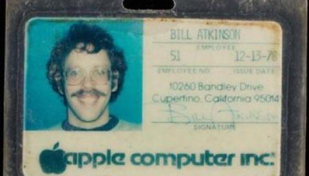 Carnet de empleado de Bill Atkinson en Apple
