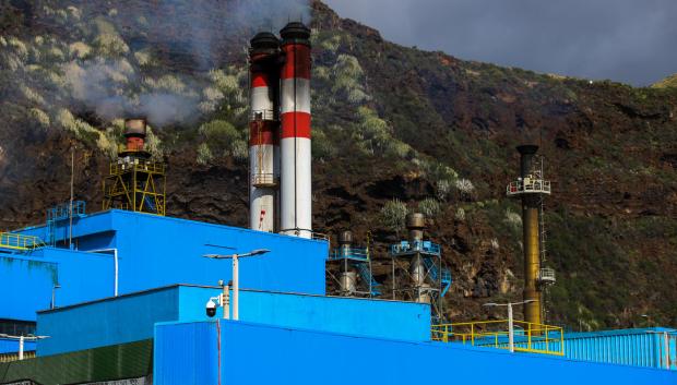 Imagen de la central eléctrica de Los Guinchos, en La Palma