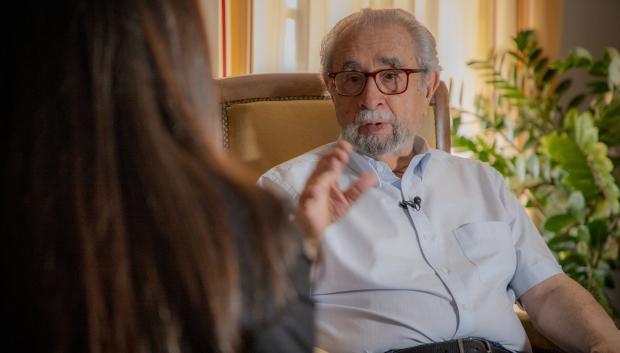Juan Antonio Ortega  Díaz-Ambrona durante la entrevista para El Debate