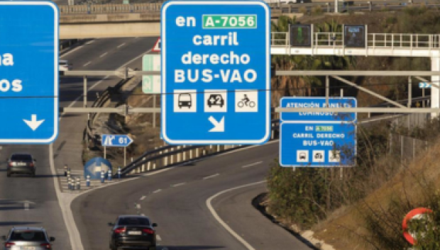 Los carriles Bus Vao ya prohíben circular a coches con menos de dos ocupantes