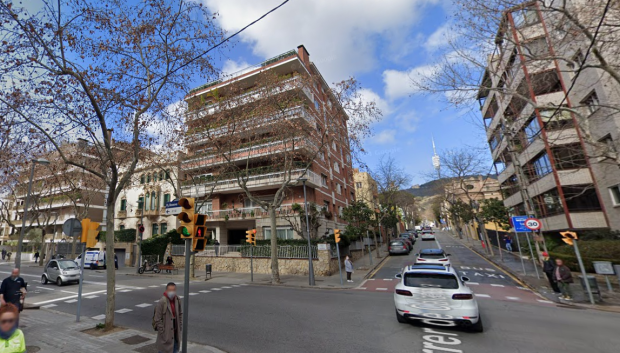 El cruce del paseo de la Bonanova con la calle Iradier, a día de hoy