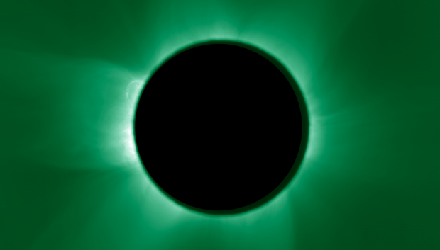 Eclipse solar generado por las naves de la Agencia Espacial Europea