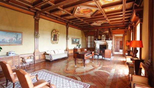 Uno de los salones de la Casa da Ínsua.