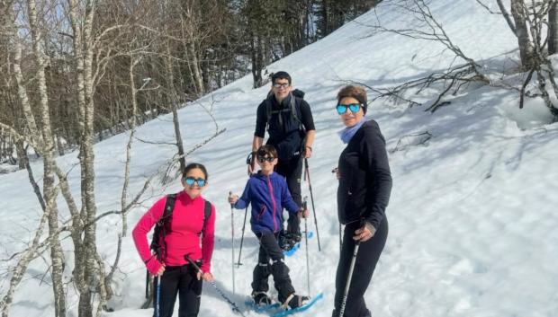 María Chivite con su familia