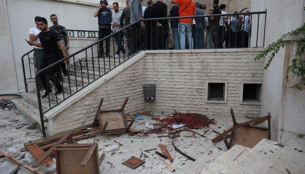 La iglesia Mar Elías donde ha tenido lugar la masacre