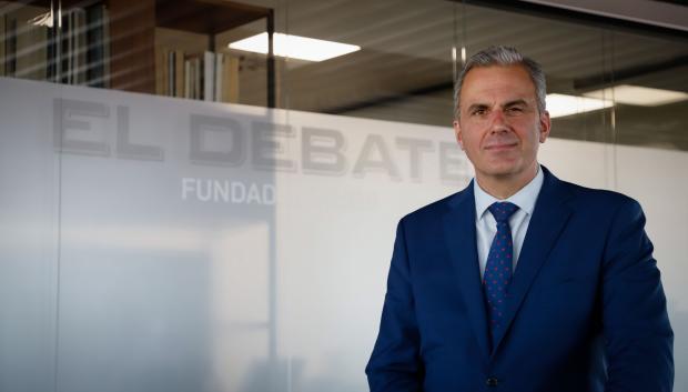 Javier Ortega Smith, en la redacción de El Debate