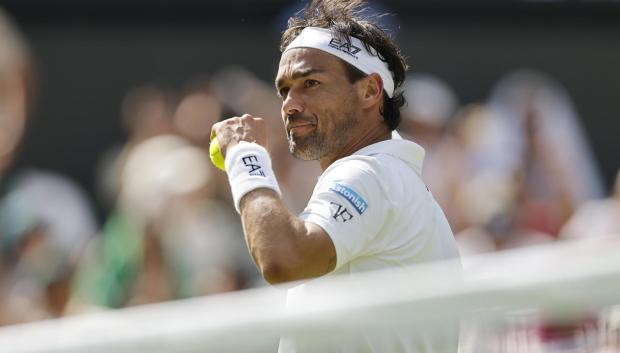 Fabio Fognini saca el puño y celebra el segundo set