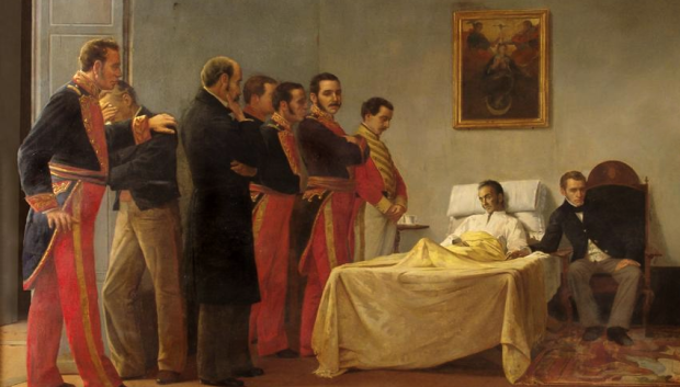 Muerte de Simón Bolívar, por Antonio Herrera Toro