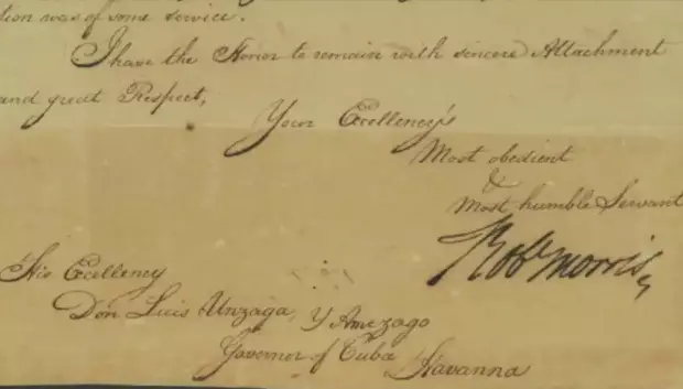 Detalle de una de las cartas