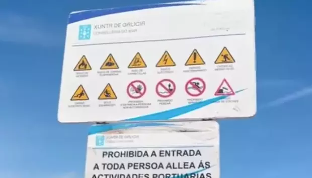 El cartel que deja muy claro que está prohibido circular