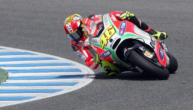 Valentino Rossi y su mítico 46 en el Gran Premio de Jerez