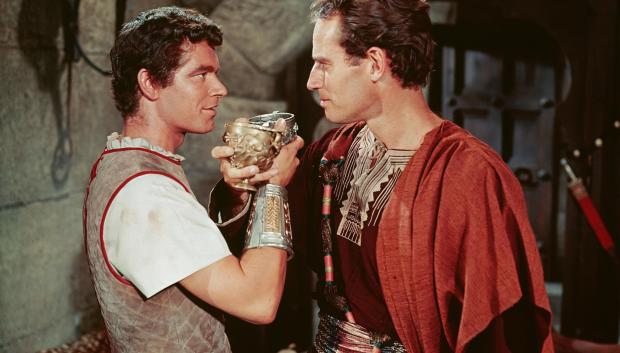 Stephen Boyd y Charlton Heston en Ben-Hur (1959)