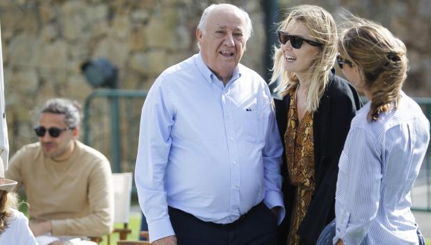 Amancio Ortega , Marta Ortega and Carlos Torretta during CSI Casas Novas 2018 on July,20  2018 in A Coruña, Spain.