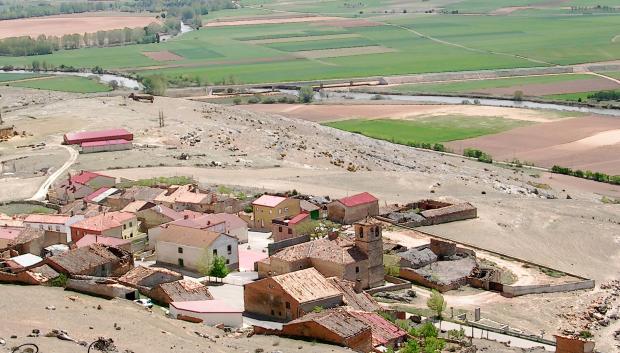 El pequeño pueblo de Gormaz (Soria).