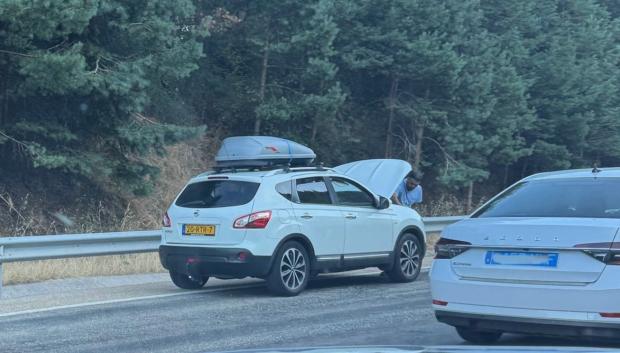 Otro vehículo averiado y esperando asistencia en la cuneta