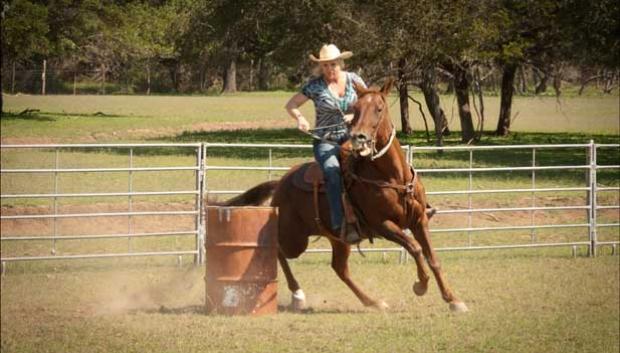 Actividad de habilidad a caballo en el Dixie Dude Ranch.