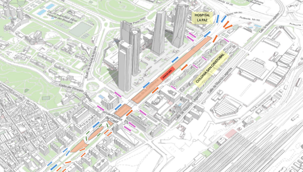 Plano de la segunda fase de las obras en Parque Castellana.