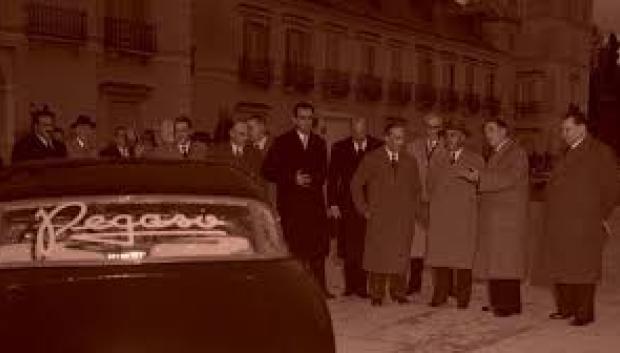 Franco durante la inauguración de las instalaciones